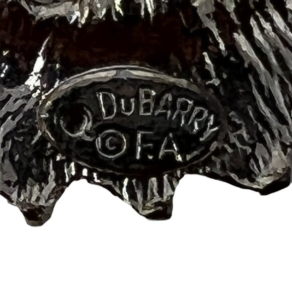 DuBarry FA Brooch Round Wreath Textured‎ Silver Tone Faux Pearl Pin - Picture 4 of 8